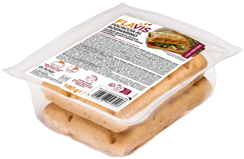 FLAVIS FOCACCIA ROSMARINO 2 PEZZI DA 90 G - Newepa Srl