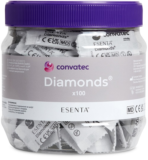 BUSTINE GELIFICANTI ANTIODORE PER STOMIA ESENTA DIAMONDS 100 PEZZI - Newepa Srl