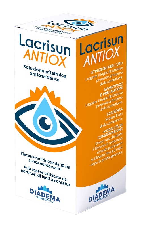 LACRISUN ANTIOX SOLUZIONE OFTALMICA ANTIOSSIDANTE OCCHI FLACONE MULTIDOSE 10 ML - Newepa Srl