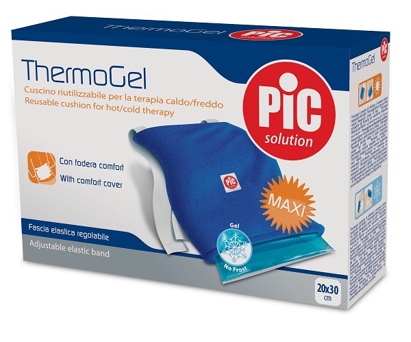 CUSCINO THERMOGEL RIUTILIZZABILE PER TERAPIA CALDO FREDDO CM 20X30 CON FODERA FASCIA ELASTICA ITC - Newepa Srl