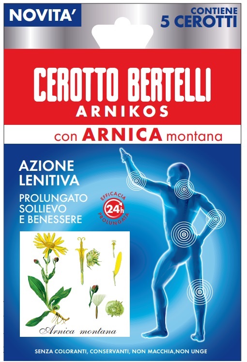 BERTELLI CEROTTO ARNIKOS CON ARNICA MONTANA 5 PEZZI - Newepa Srl
