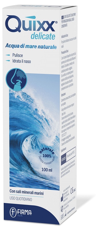 SOLUZIONE SPRAY PER IRRIGAZIONI NASALI QUIXX DELICATE ACQUA MARINA ISOTONICA 100 ML - Newepa Srl