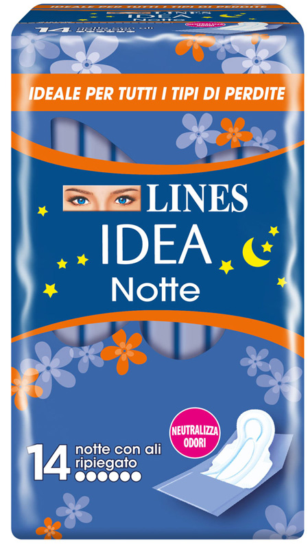LINES IDEA NOTTE CON ALI RIPIEGATE 14 PEZZI - Newepa Srl