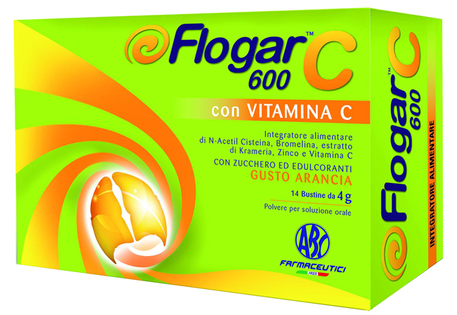 FLOGAR  C 600 CON VITAMINA C 14 BUSTINE GUSTO ARANCIA - Newepa Srl