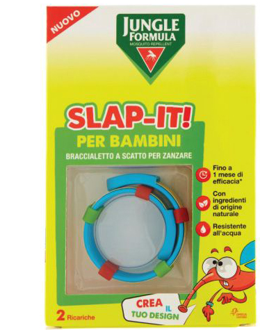 JUNGLE FORMULA SLAP-IT BRACCIALETTO ANTI-ZANZARE PER BAMBINI+ 2 RICARICHE - Newepa Srl