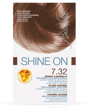 BIONIKE SHINE ON TRATTAMENTO COLORANTE CAPELLI BIONDO CARAMELLO 7.32 - Newepa Srl