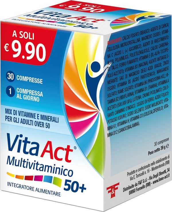 VITA ACT MULTIVITAMINICO 50+ 30 COMPRESSE - Newepa Srl
