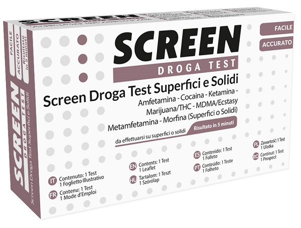 SCREEN DROGA TEST 7 DROGHE SU SUPERFICI SOLIDI O POLVERI - Newepa Srl