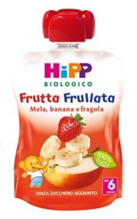 HIPP BIO FRUTTA FRULLATA MELA BANANA FRAGOLA 90 G - Newepa Srl
