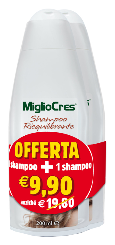 MIGLIOCRES SHAMPOO RIEQUILIBRANTE BIPACK 200 ML - Newepa Srl