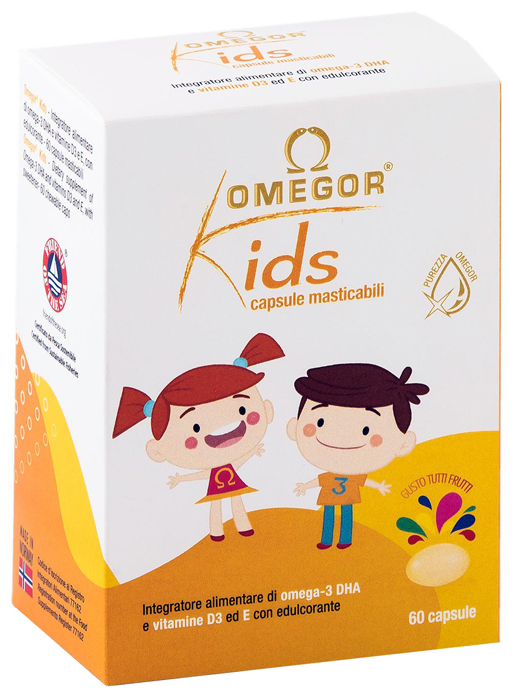 OMEGOR KIDS 60 CAPSULE MASTICABILI - Newepa Srl