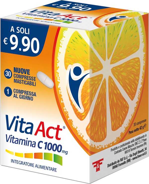 VITA ACT VITAMINA C 1000MG 30 COMPRESSE MASTICABILI - Newepa Srl