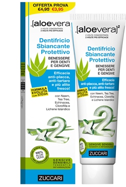 ALOEVERA2 DENTIFRICIO SBIANCANTE PROTETTIVO CON STEVIA 100 ML - Newepa Srl