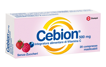 CEBION MASTICABILE SENZA ZUCCHERO VITAMINA C 500 MG 20 COMPRESSE - Newepa Srl