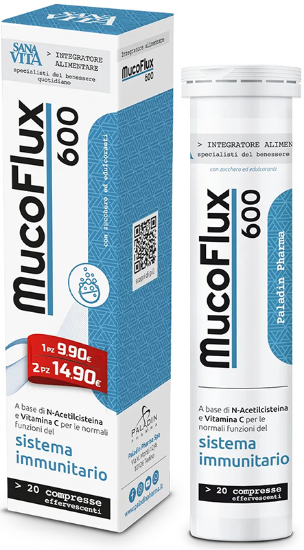 SANAVITA MUCOFLUX 600 20 CAPSULE EFFERVESCENTI - Newepa Srl