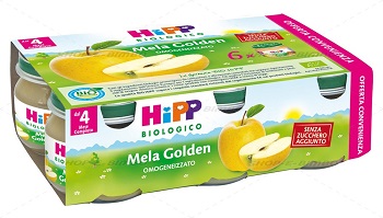 HIPP BIO OMOGENEIZZATO MELA GOLDEN 6X80 G - Newepa Srl