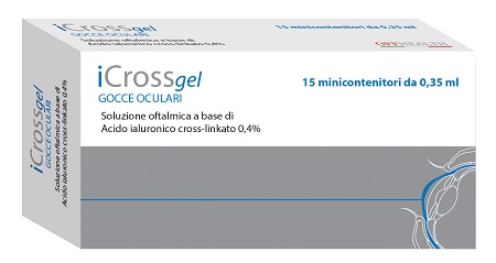ICROSS GEL GOCCE OCULARI ACIDO IALURONICO CROSS-LINKATO 0,4% 15 MONODOSE DA 0,35 ML - Newepa Srl
