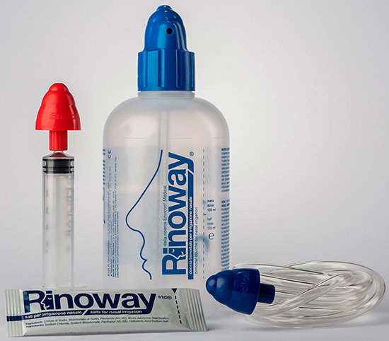 RINOWAY DOCCIA PER IRRIGAZIONE NASALE + 15 SALI ISOTONICI - Newepa Srl