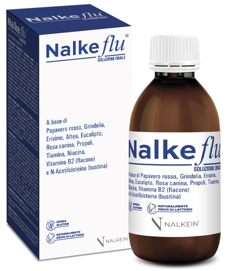 NALKEFLU SOLUZIONE ORALE 200 ML + 1  BUSTINA DA 2,5 G - Newepa Srl