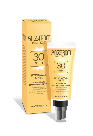 ANGSTROM PROTECT HYDRAXOL MATT FLUIDO SOLARE PROTEZIONE 30 PELLI MISTE 40 ML - Newepa Srl