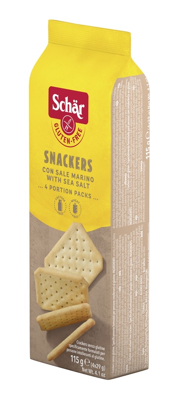 SCHAR SNACKERS CRACKERS CON SALE MARINO SENZA LATTOSIO 4 PORZIONI DA 29 G - Newepa Srl