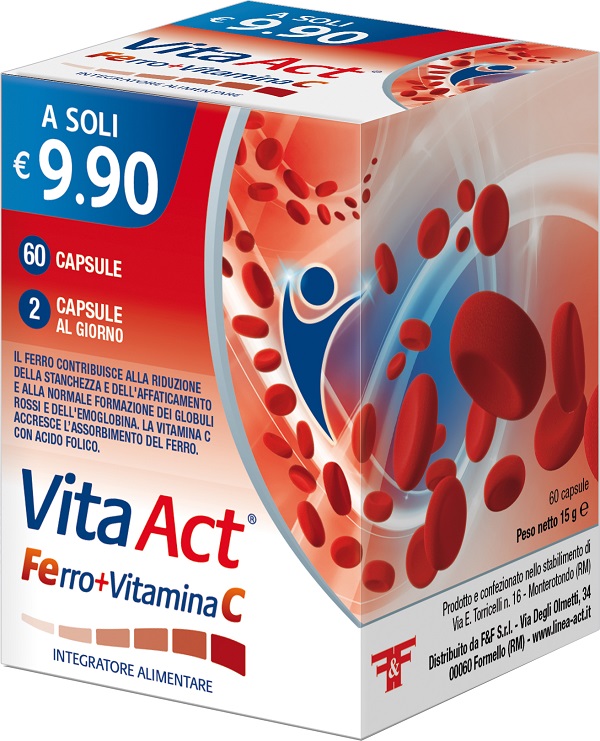 VITA ACT FERRO+VITAMINA C 60 CAPSULE - Newepa Srl