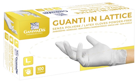 GUANTI LATTICE CON POLVERE MEDIUM 100 PEZZI GAMMADIS - Newepa Srl
