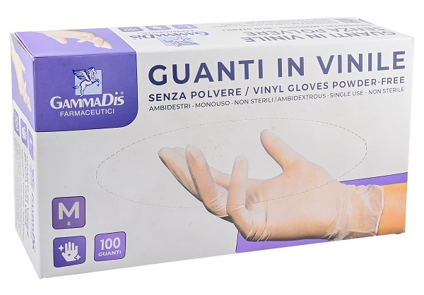 GUANTI VINILE SENZA POLVERE MEDIUM 100 PEZZI GAMMADIS - Newepa Srl
