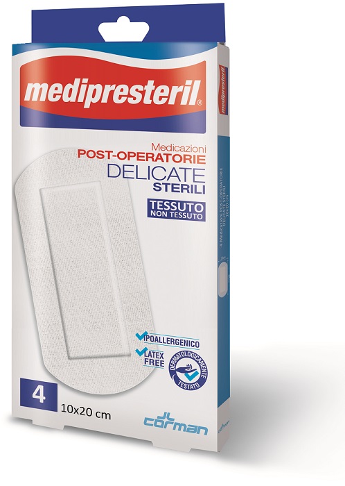 MEDICAZIONE POST OPERATORIA MEDIPRESTERIL DELICATA TNT 10X20CM 5 PEZZI - Newepa Srl