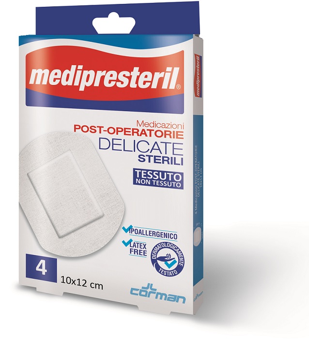 MEDICAZIONE POST OPERATORIA MEDIPRESTERIL DELICATA TNT 10X12CM 5 PEZZI - Newepa Srl