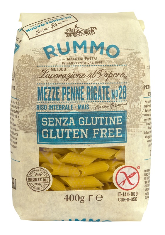 RUMMO MEZZE PENNE RIGATE N28 RISO INTEGRALE E MAIS 400 G - Newepa Srl
