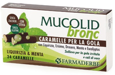 MUCOLID BRONC MENTA & LIQUIRIZIA 24 CARAMELLE - Newepa Srl
