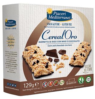 PIACERI MEDITERRANEI BARRETTA DI RISO CON MAIS E CIOCCOLATO 129 G - Newepa Srl