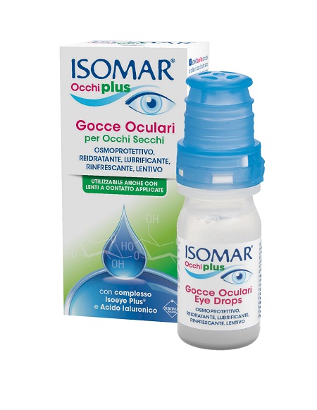 ISOMAR OCCHI PLUS GOCCE OCULARI PER OCCHI SECCHI ALL'ACIDO IALURONICO 0,25% 10 ML - Newepa Srl