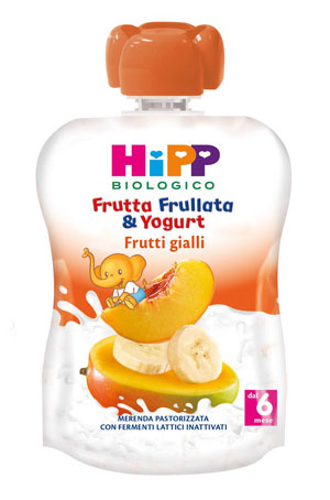 HIPP BIO FRUTTA FRULLATA YOGURT FRUTTI GIALLI 90 G - Newepa Srl