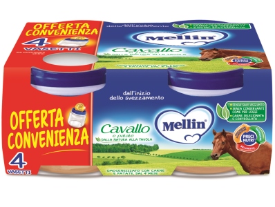 MELLIN OMOGENEIZZATO CAVALLO 4 X 80 G - Newepa Srl