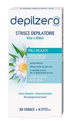DEPILZERO STRISCE VISO E BIKINI 20 PEZZI - Newepa Srl