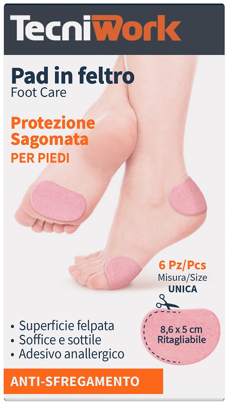 PAD IN FELTRO SAGOMATO 8,6X5CM 6 PEZZI - Newepa Srl