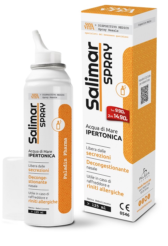 SPRAY NASALE IPERTONICO SANAVITA SALIMAR 125 ML - Newepa Srl