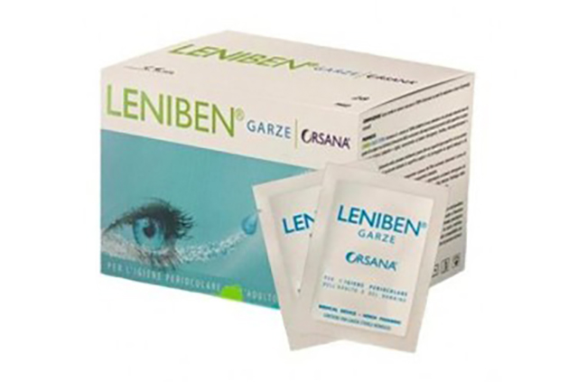GARZA OCULARE LENIBEN CON ACIDO IALURONICO ED ESTRATTI VEGETALI 28 PEZZI - Newepa Srl