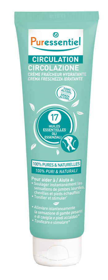 PURESSENTIEL CREMA CIRCOLAZIONE FRESCHEZZA IDRATANTE GAMBE EI STANCHI 100 ML - Newepa Srl