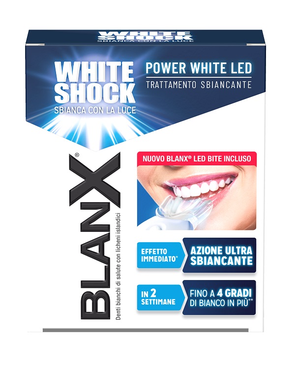 BLANX WHITE SHOCK TRATTAMENTO SBIANCANTE POWER WHITE 30 ML + LED BITE - Newepa Srl