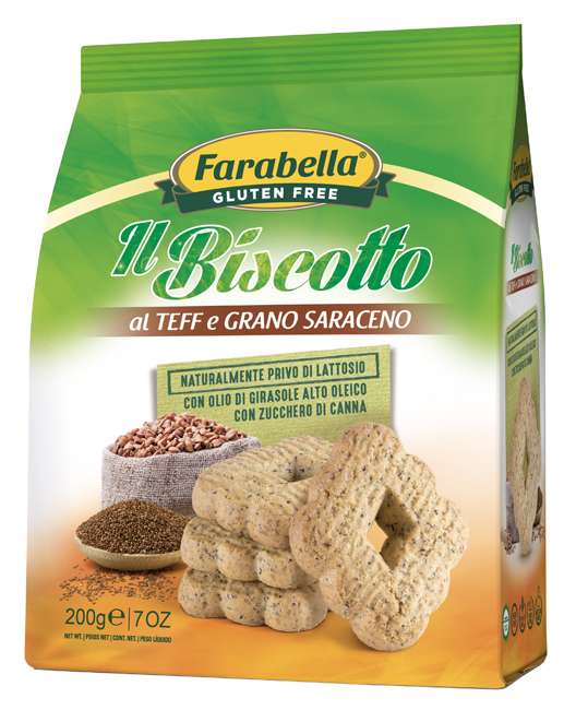 FARABELLA IL BISCOTTO AL TEFF E GRANO SARACENO 200 G - Newepa Srl