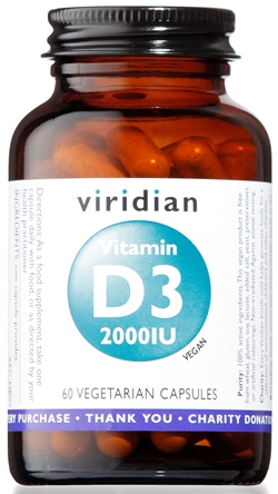 VIRIDIAN VITAMIN D3 2000IU 60CPS - Newepa Srl