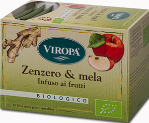 VIROPA ZENZERO & MELA INFUSO BIOLOGICO 15 BUSTINE 2,5 G - Newepa Srl