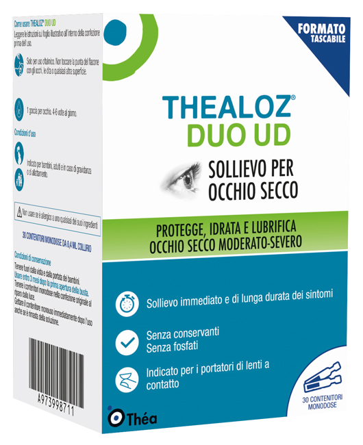 GOCCE OCULARI THEALOZ DUO UD 30 CONTENITORI MONODOSE 0,4 ML - Newepa Srl