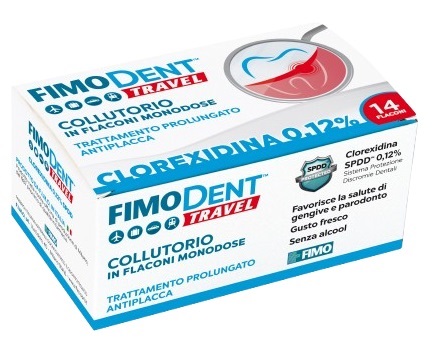FIMODENT TRAVEL COLLUTORIO CLOREXIDINA SPDD 0,12% 14 FLACONCINI MONODOSE 10 ML - Newepa Srl