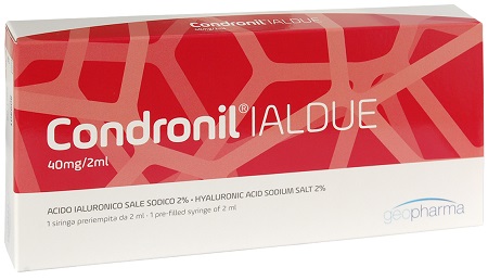 SIRINGA INTRA-ARTICOLARE CONDRONIL IALDUE PRERIEMPITA ACIDO IALURONICO SALE SODICO 40 MG 2 ML - Newepa Srl