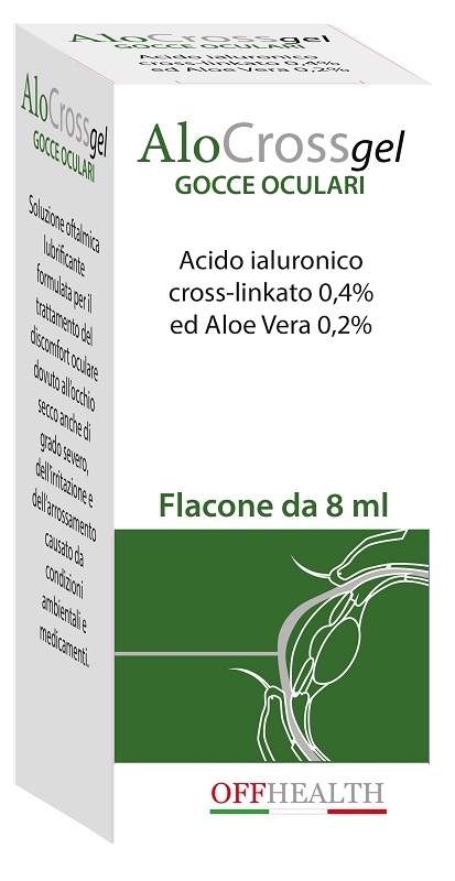 ALOCROSS GOCCE OCULARI ACIDO IALURONICO CROSS-LINKATO 0,2% E ALOE VERA 8 ML - Newepa Srl