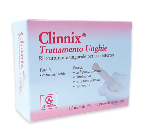 CLINNIX TRATTAMENTO UNGHIE 2 FLACONI 15 ML + 2 PENNELLI APPLICATORI - Newepa Srl